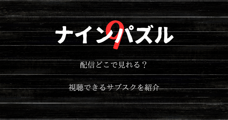 韓国ドラマ『ナインパズル』の配信どこで見れる？視聴できるサブスクを紹介