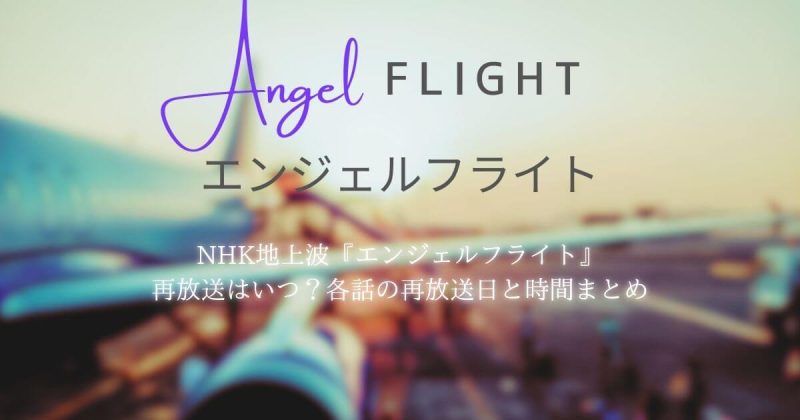 NHK地上波『エンジェルフライト』再放送はいつ？各話の再放送日と時間まとめ