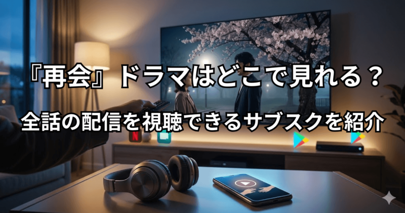 『再会』ドラマはどこで見れる？全話の配信を視聴できるサブスクを紹介