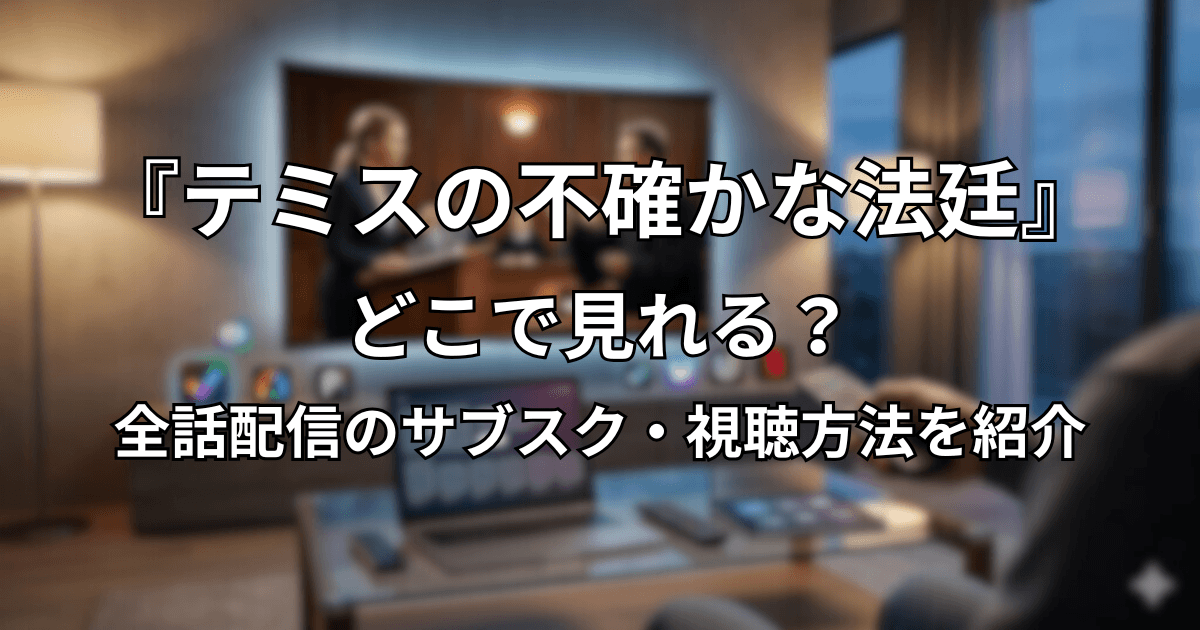 『テミスの不確かな法廷』どこで見れる？全話配信のサブスク・視聴方法を紹介