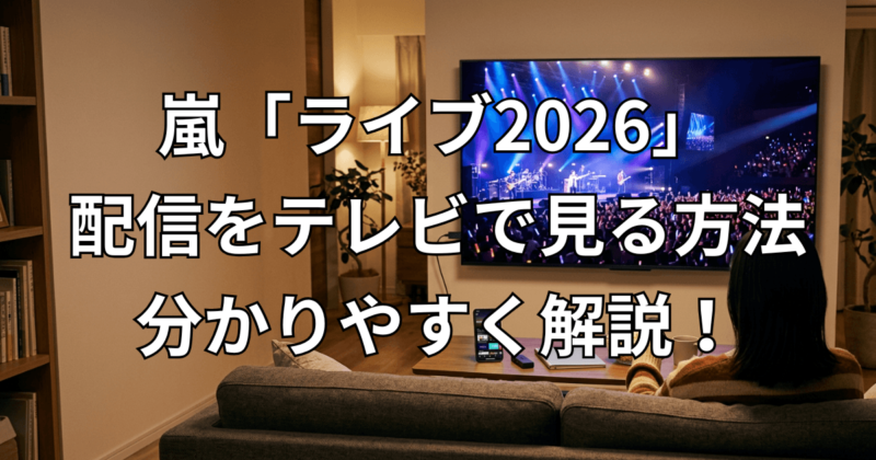 嵐「ライブ2026」配信をテレビで見る方法を分かりやすく解説！